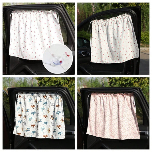 Car Suction Cup Sunshade, Cartoon Universal Side Window Sunshade, UV Protection