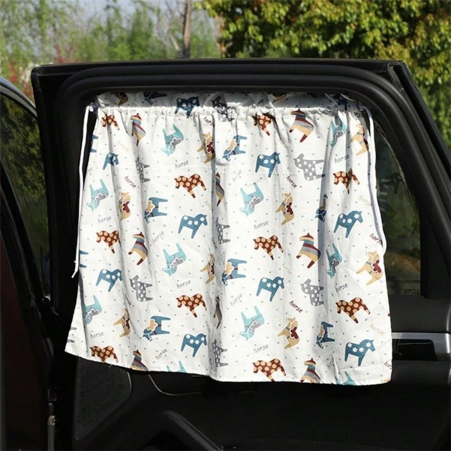 Car Suction Cup Sunshade, Cartoon Universal Side Window Sunshade, UV Protection