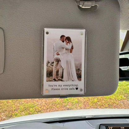 Car Sun Visor Photo Clip- New Universal Acrylic Magnetic Photo Clip Accessory, Refrigerator Magnet, Transparent Magnetic Instant Camera Photo Frame, Car Rearview Mirror Photo Clip, Personalized DIY C
