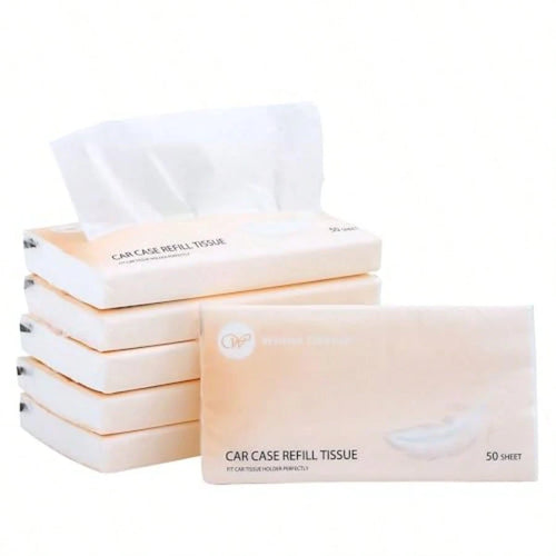 Car Tissue Refills 300 Sheets Facial Tissues Refills For Car Visor Tissue Holder Travel Tissue Tubes Box Container Perfect Fit For Car Cup Holder