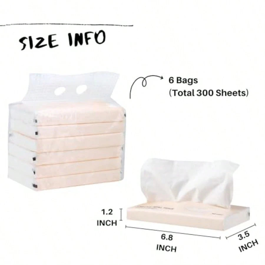 Car Tissue Refills 300 Sheets Facial Tissues Refills For Car Visor Tissue Holder Travel Tissue Tubes Box Container Perfect Fit For Car Cup Holder