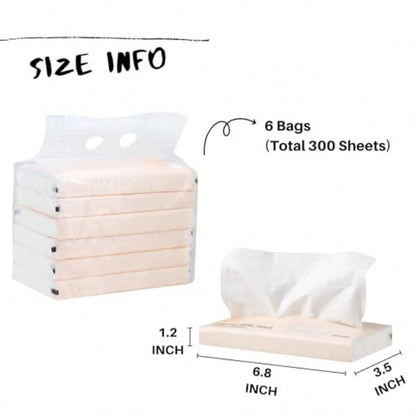 Car Tissue Refills 300 Sheets Facial Tissues Refills For Car Visor Tissue Holder Travel Tissue Tubes Box Container Perfect Fit For Car Cup Holder