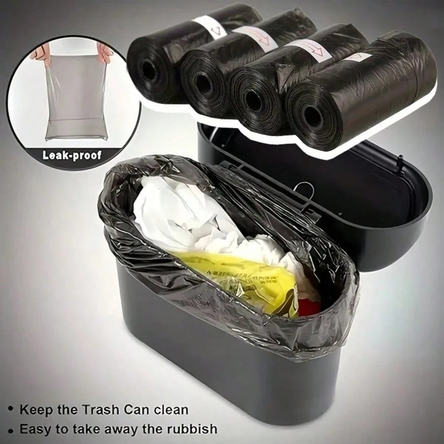 Car Trash Bag Set, Disposable Trash Bag Refill, Leak-Proof, Thickened, Durable, Universal Fit, Easy To Tie, Odorless, Waterproof, Car Interior Accessory
