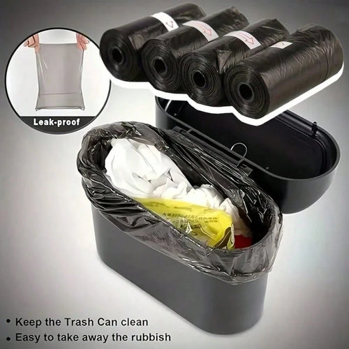 Car Trash Bag Set, Disposable Trash Bag Refill, Leak-Proof, Thickened, Durable, Universal Fit, Easy To Tie, Odorless, Waterproof, Car Interior Accessory