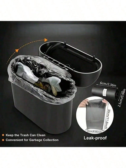 Car Trash Bag Set, Disposable Trash Bag Refill, Leak-Proof, Thickened, Durable, Universal Fit, Easy To Tie, Odorless, Waterproof, Car Interior Accessory