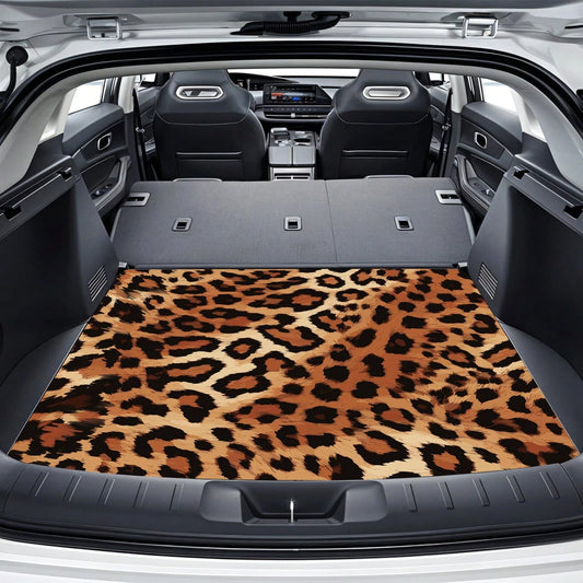 Car Trunk Liner, Stylish Cargo Mat, Fits All Vehicle Models, Easy To Clean, 1 Wild Leopard Car Trunk Mat, Suitable For Sedans, SUVs, Off-Road Vehicles And More| Protect Your Car In Style|, Durable