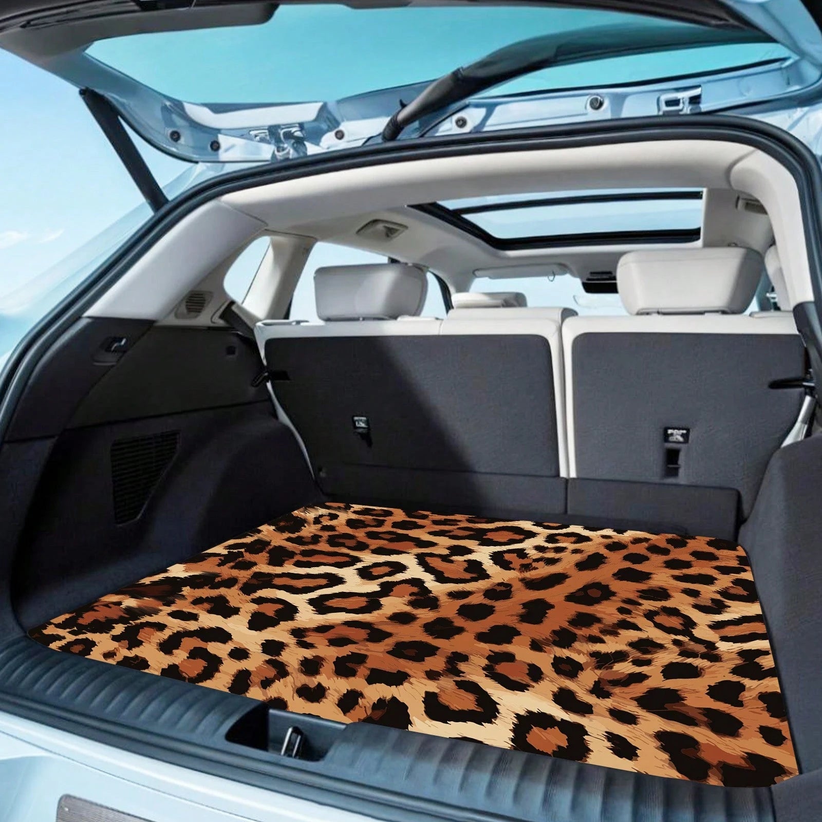Car Trunk Liner, Stylish Cargo Mat, Fits All Vehicle Models, Easy To Clean, 1 Wild Leopard Car Trunk Mat, Suitable For Sedans, SUVs, Off-Road Vehicles And More| Protect Your Car In Style|, Durable