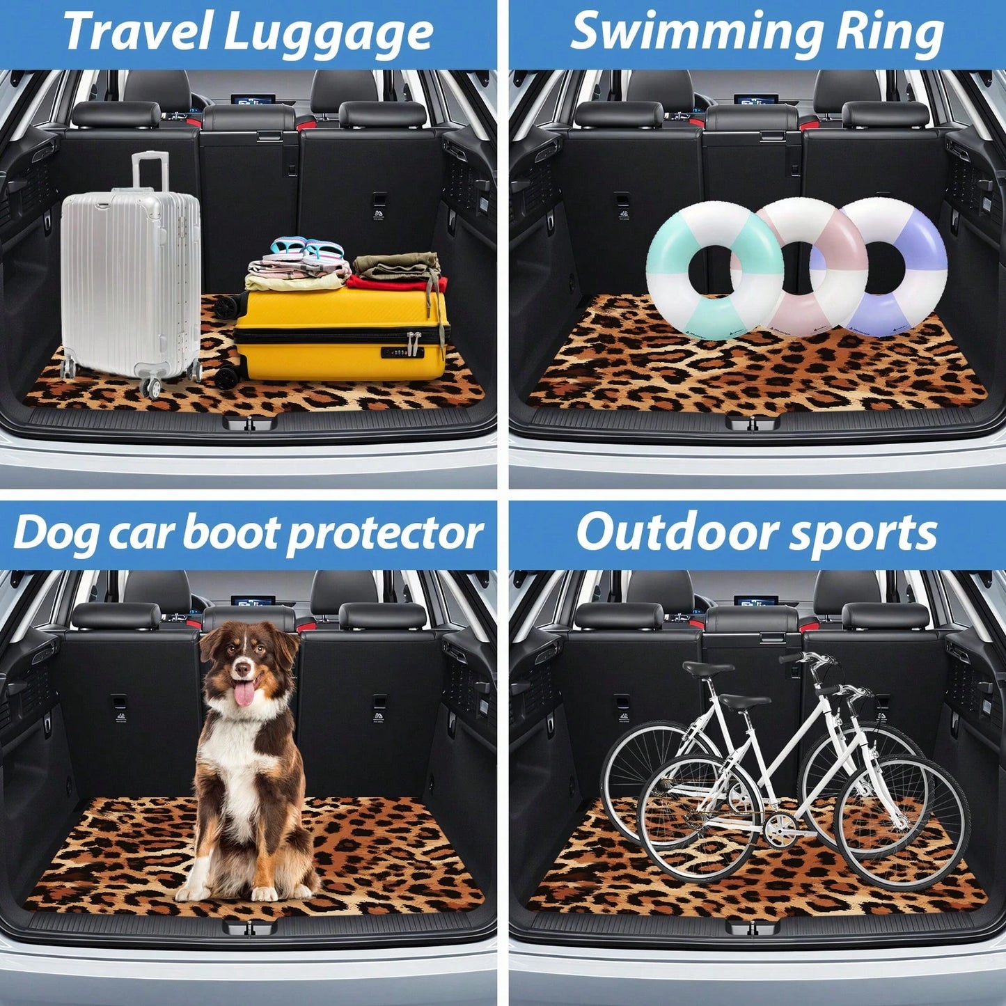 Car Trunk Liner, Stylish Cargo Mat, Fits All Vehicle Models, Easy To Clean, 1 Wild Leopard Car Trunk Mat, Suitable For Sedans, SUVs, Off-Road Vehicles And More| Protect Your Car In Style|, Durable