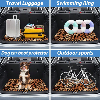 Car Trunk Liner, Stylish Cargo Mat, Fits All Vehicle Models, Easy To Clean, 1 Wild Leopard Car Trunk Mat, Suitable For Sedans, SUVs, Off-Road Vehicles And More| Protect Your Car In Style|, Durable