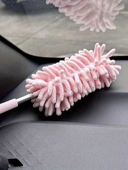 Car Wash Kit,3/4pcs Mini Extendable & Flexible Ultra-Fine Fiber Car Duster Brush- Car Vent Cleaning Gel And Interior Detail Soft Brush