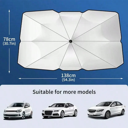 Car Windshield Sunshade, Foldable Windshield Sun Umbrella, Windshield Cooling Umbrella For Daily, Sun Visor, Sunshade Cover, Durable Sun Shade, Sunshade For Car Outside, UV Protective Sunshade