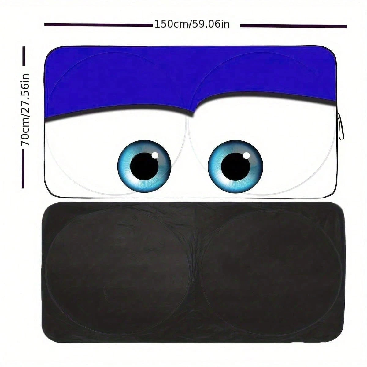 Car Windshield Sunshade, Fun Red Cartoon Eyes Car Sunshade, Blocks Heat And Keeps Car Interior Cool, Foldable Design For Easy Storage, Suitable For Outdoor Parking, Road Trips And Daily Use
