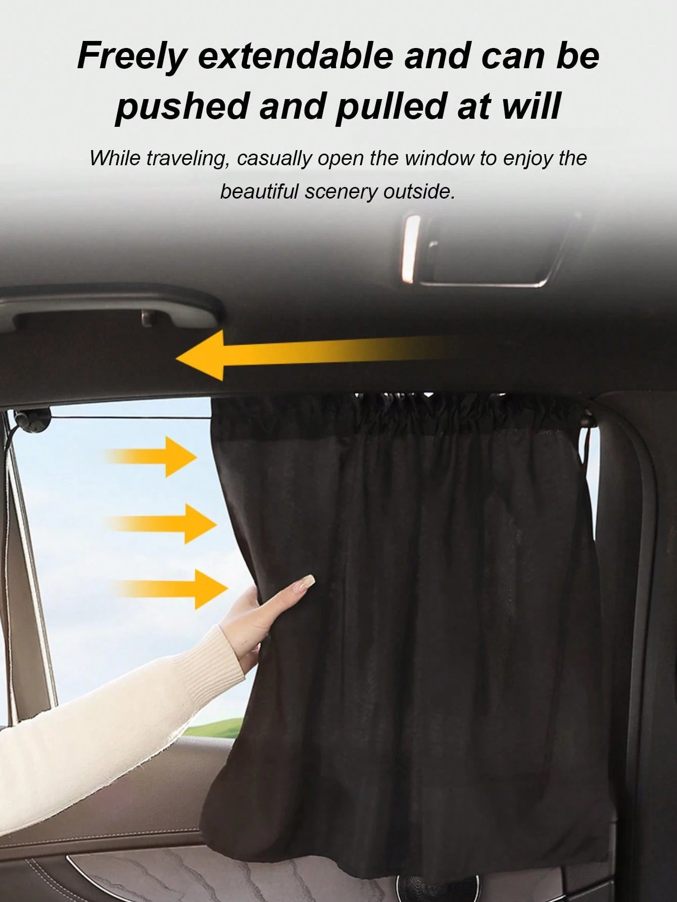 Car Windshield Sunshade With Suction Cup- Blocks UV Rays And Heat, Privacy Window Shade, Sliding Design, Anti-Glare, Easy Installation And Removal, Suitable For Most Sedans, SUVs, MPVs