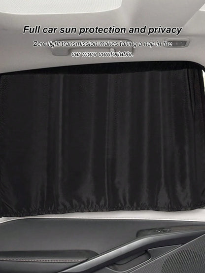 Car Windshield Sunshade With Suction Cup- Blocks UV Rays And Heat, Privacy Window Shade, Sliding Design, Anti-Glare, Easy Installation And Removal, Suitable For Most Sedans, SUVs, MPVs