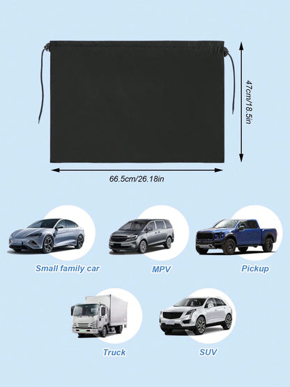 Car Windshield Sunshade With Suction Cup- Blocks UV Rays And Heat, Privacy Window Shade, Sliding Design, Anti-Glare, Easy Installation And Removal, Suitable For Most Sedans, SUVs, MPVs