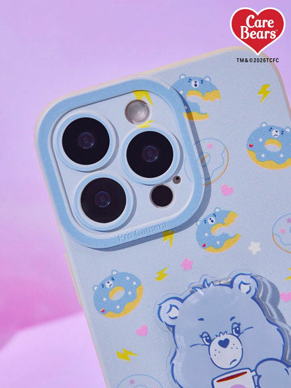 Care Bears Rainbow Bear Pupil Eye Cartoon Phone Case With Acrylic Stand, Shockproof Protection, Stylish Daily Use Cover, Perfect For 13-17 Series, Great For Home, Travel Or Gift Giving