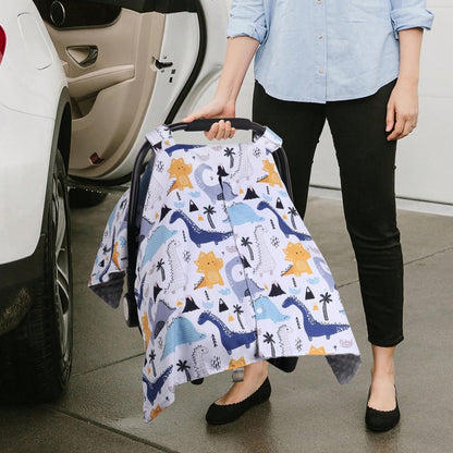 Carseat Covers Girl, Minky Infant Car Seat Cover Winter, Peekaboo Opening Car Seat Canopy, Multi-Use Carrier, Stroller, Nursing Cover