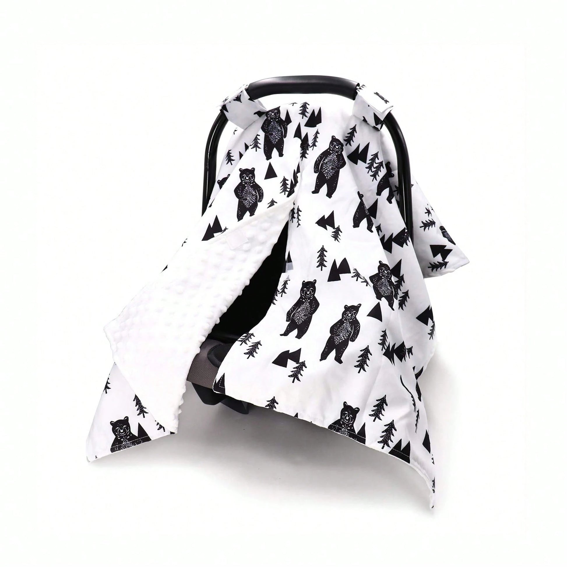 Carseat Covers Girl, Minky Infant Car Seat Cover Winter, Peekaboo Opening Car Seat Canopy, Multi-Use Carrier, Stroller, Nursing Cover