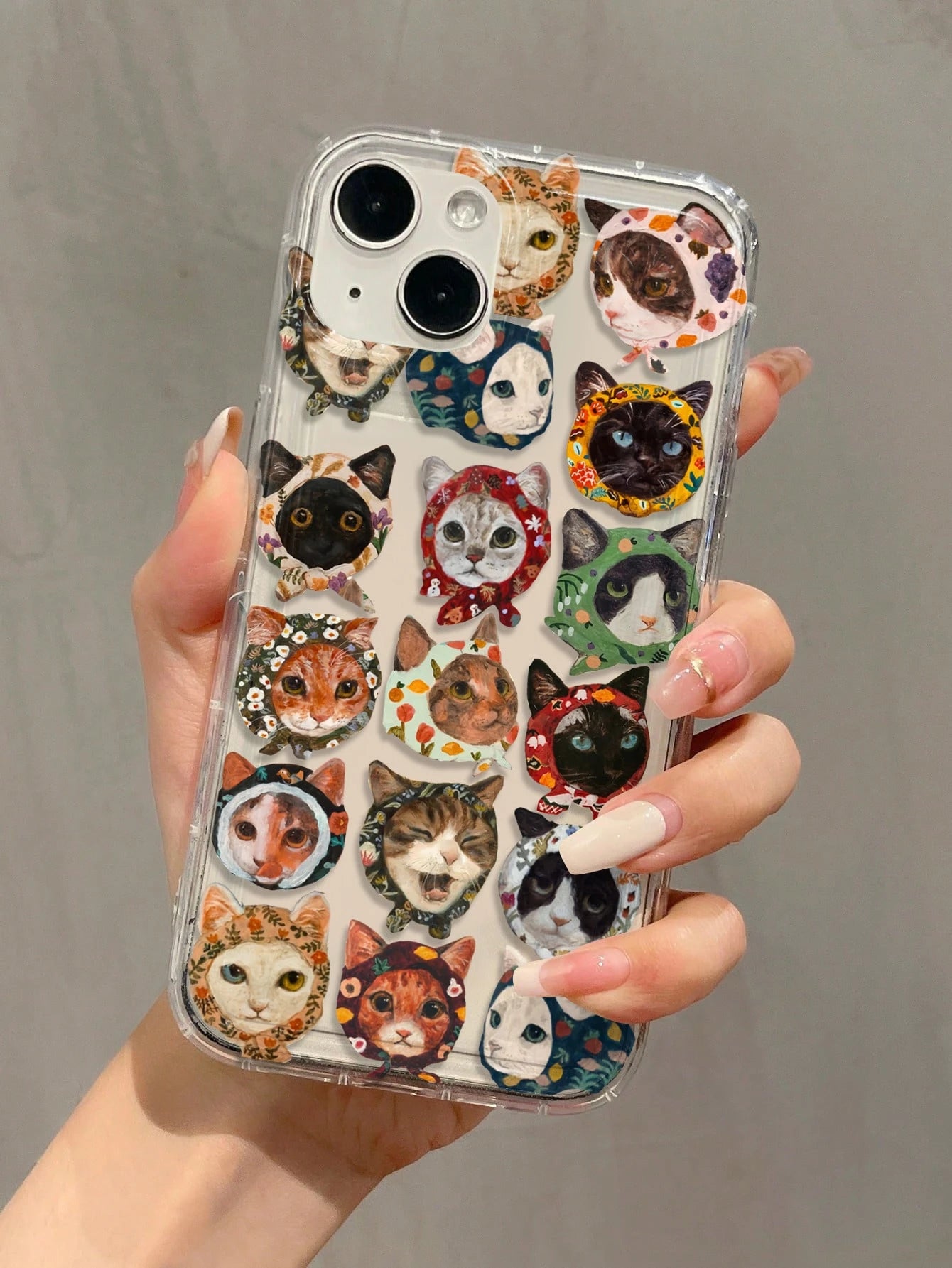 Cat Pattern TPU Shockproof 1pc Airbag Cat Pattern Full Coverage TPU Shockproof Phone Case Compatible With Apple 17, 16, 15, 14, 13, 12, 11 Pro Max, Series, International Version, Not The Domestic Vers