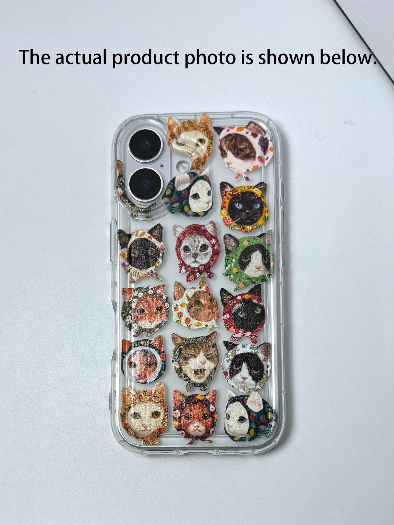 Cat Pattern TPU Shockproof 1pc Airbag Cat Pattern Full Coverage TPU Shockproof Phone Case Compatible With Apple 17, 16, 15, 14, 13, 12, 11 Pro Max, Series, International Version, Not The Domestic Vers