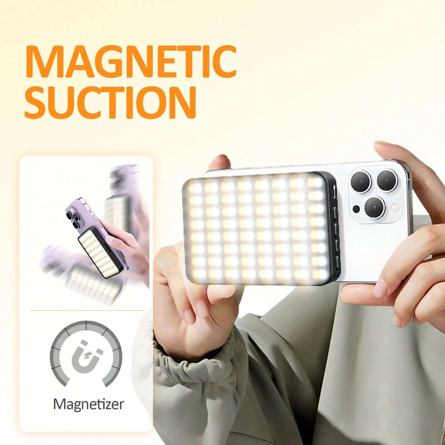 Clip-On Selfie Light For Phone & Laptop, Portable Rechargeable LED Fill Light With 3 Lighting Modes For Video Calls, Streaming, Makeup, Content Creation