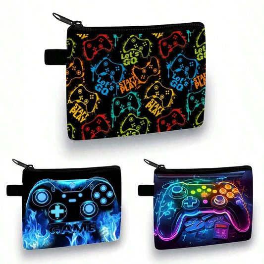 Cool Coin Purse, Gamers'Style, Wallet In Colourful,Festive Game Printed Wallet- Casual Style, Polyester Material Gamers'Style