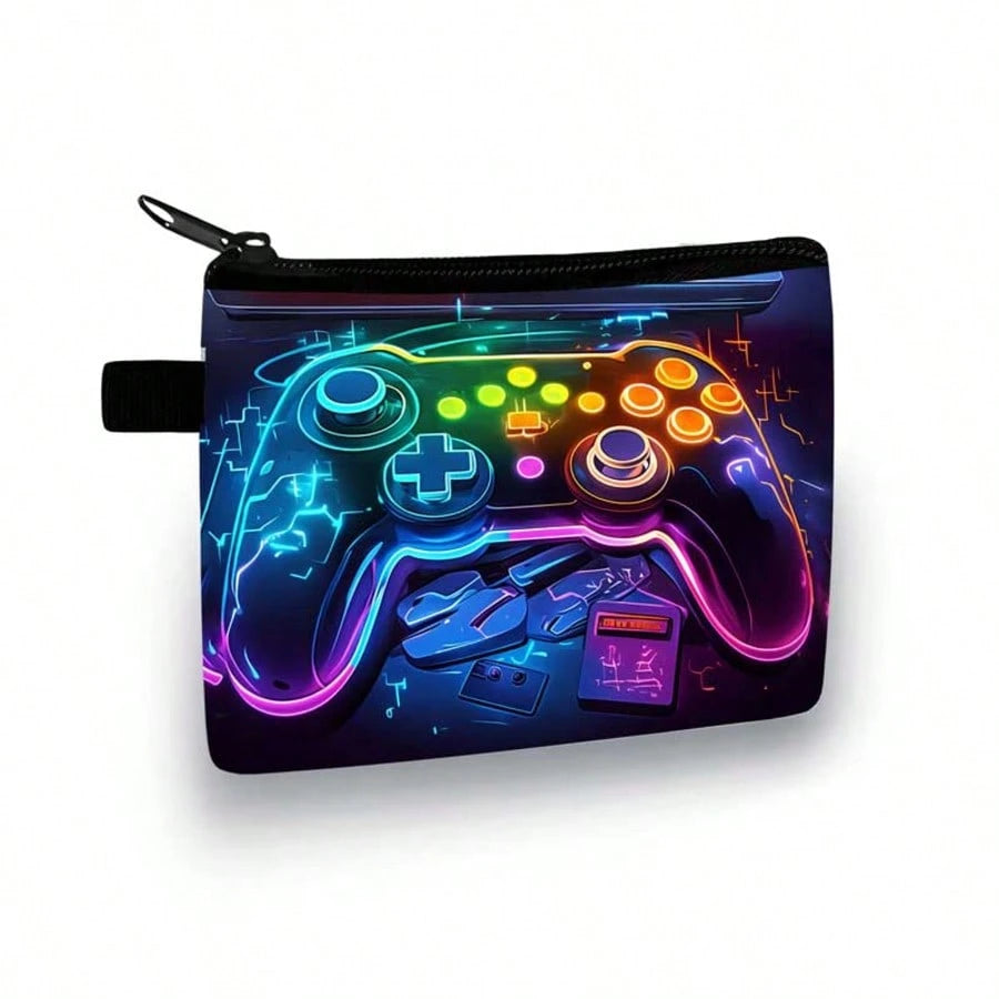 Cool Coin Purse, Gamers'Style, Wallet In Colourful,Festive Game Printed Wallet- Casual Style, Polyester Material Gamers'Style