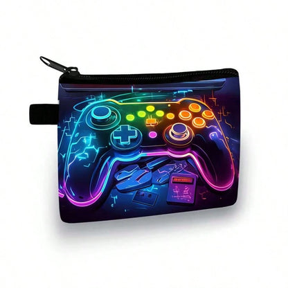 Cool Coin Purse, Gamers'Style, Wallet In Colourful,Festive Game Printed Wallet- Casual Style, Polyester Material Gamers'Style