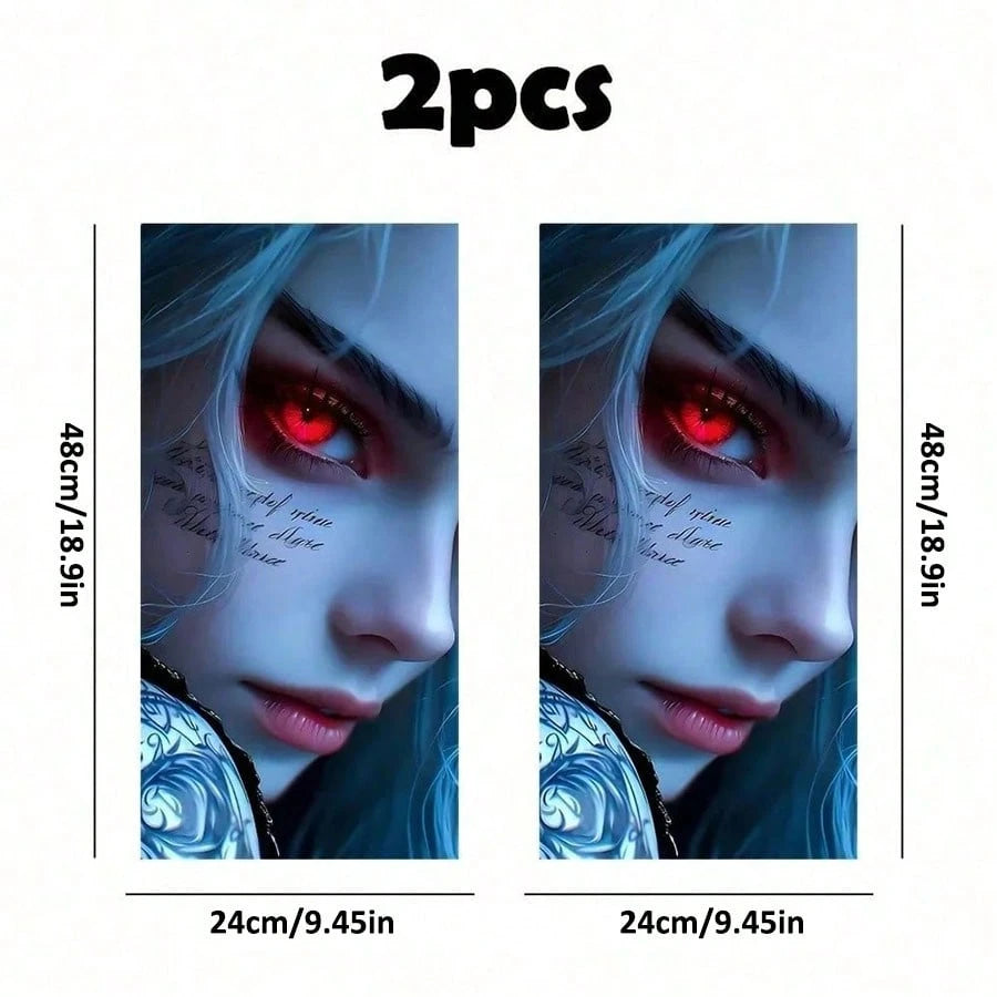 Cool Girl B-Pillar Glossy Car Sticker, For Vehicle Decoration, B-Pillar Protective Film Sticker
