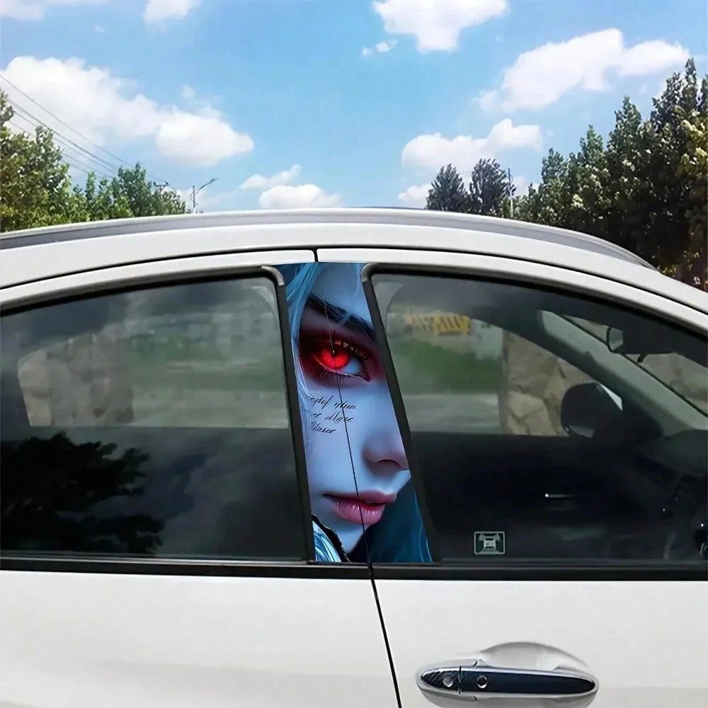 Cool Girl B-Pillar Glossy Car Sticker, For Vehicle Decoration, B-Pillar Protective Film Sticker