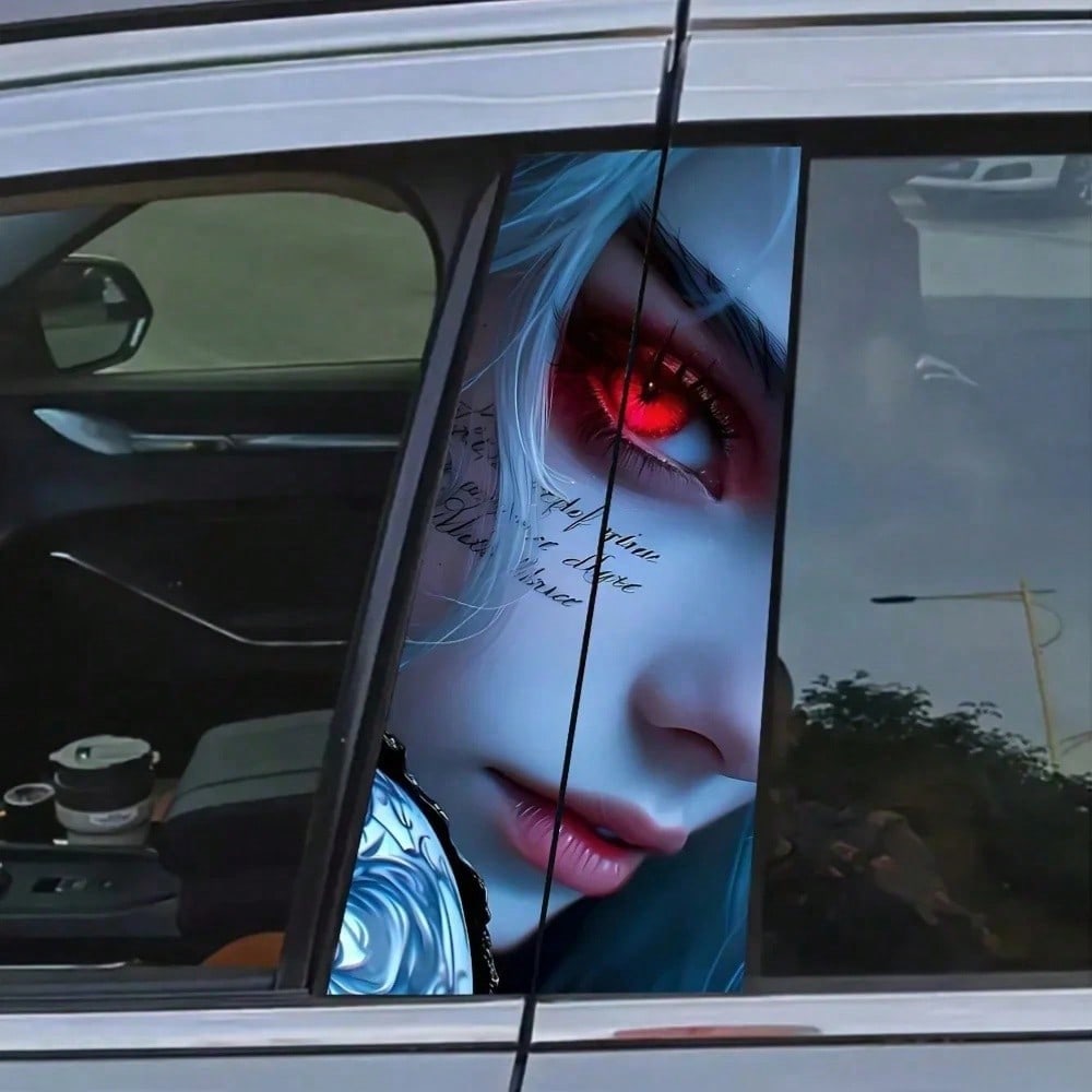 Cool Girl B-Pillar Glossy Car Sticker, For Vehicle Decoration, B-Pillar Protective Film Sticker