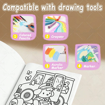 COZY JOBS Coloring Book For Adults & Kids, Bold & Easy, Minimalist Large Designs To Help You Relax, Includes Cute Drawing Book Comfortable Patterns (Bold & Easy To Color), Mother's Day Gift, Back To S