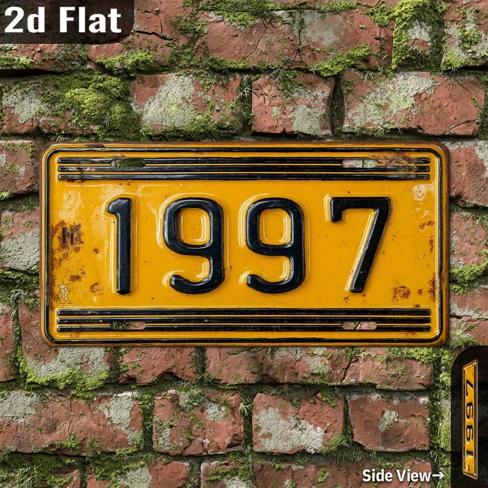 CP[JIT], 2D Flat, 1 Piece, Metal Vintage Aluminum Sign, Outdoor Wall Decoration (11.9inch X 6inch), 1997, Vintage Wall Art Year Sign, Suitable For Home Decoration In Garage, Front Yard, Entrance, Porc