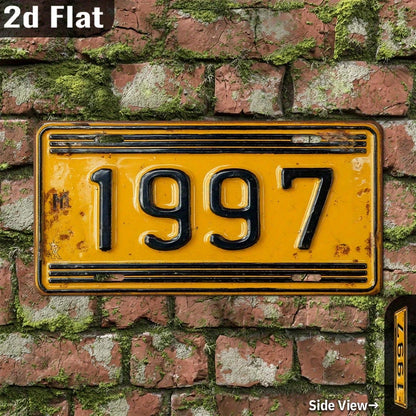 CP[JIT], 2D Flat, 1 Piece, Metal Vintage Aluminum Sign, Outdoor Wall Decoration (11.9inch X 6inch), 1997, Vintage Wall Art Year Sign, Suitable For Home Decoration In Garage, Front Yard, Entrance, Porc
