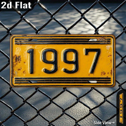 CP[JIT], 2D Flat, 1 Piece, Metal Vintage Aluminum Sign, Outdoor Wall Decoration (11.9inch X 6inch), 1997, Vintage Wall Art Year Sign, Suitable For Home Decoration In Garage, Front Yard, Entrance, Porc