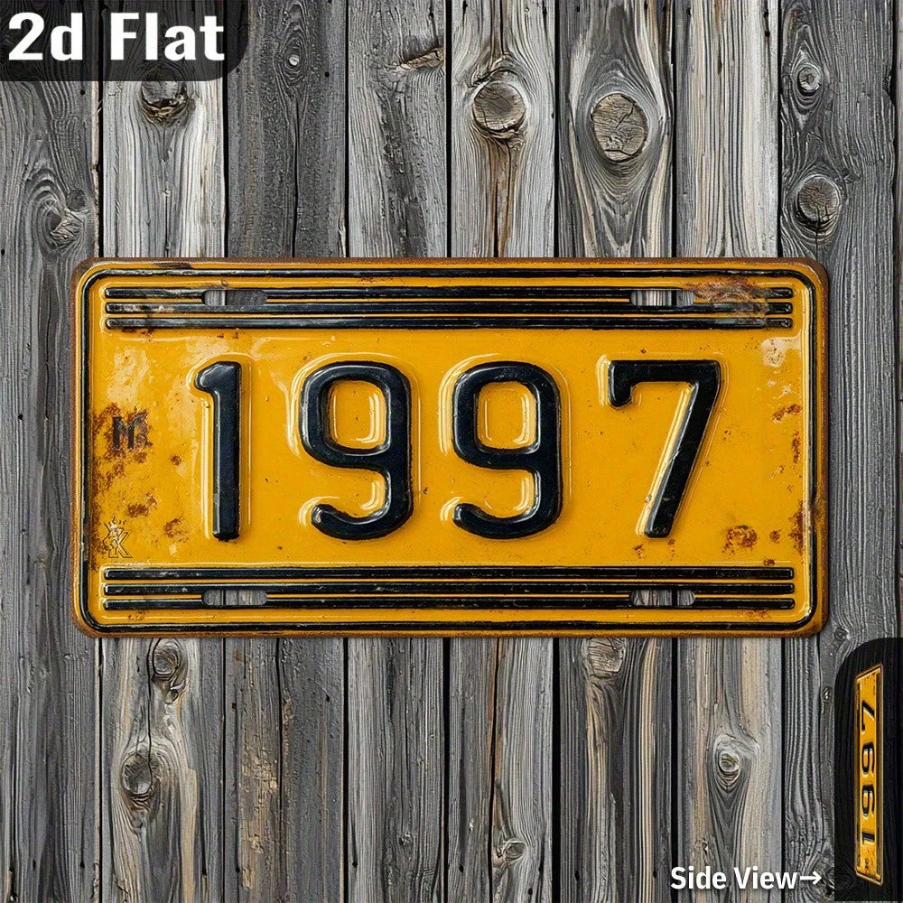 CP[JIT], 2D Flat, 1 Piece, Metal Vintage Aluminum Sign, Outdoor Wall Decoration (11.9inch X 6inch), 1997, Vintage Wall Art Year Sign, Suitable For Home Decoration In Garage, Front Yard, Entrance, Porc