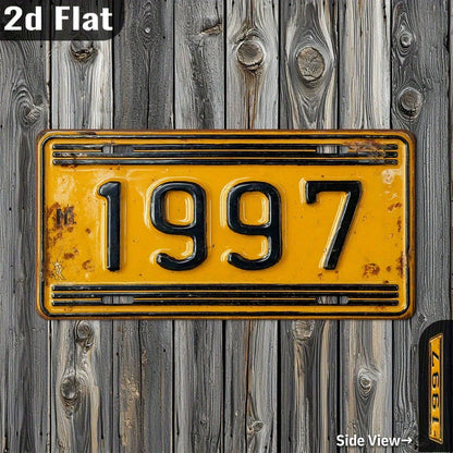 CP[JIT], 2D Flat, 1 Piece, Metal Vintage Aluminum Sign, Outdoor Wall Decoration (11.9inch X 6inch), 1997, Vintage Wall Art Year Sign, Suitable For Home Decoration In Garage, Front Yard, Entrance, Porc