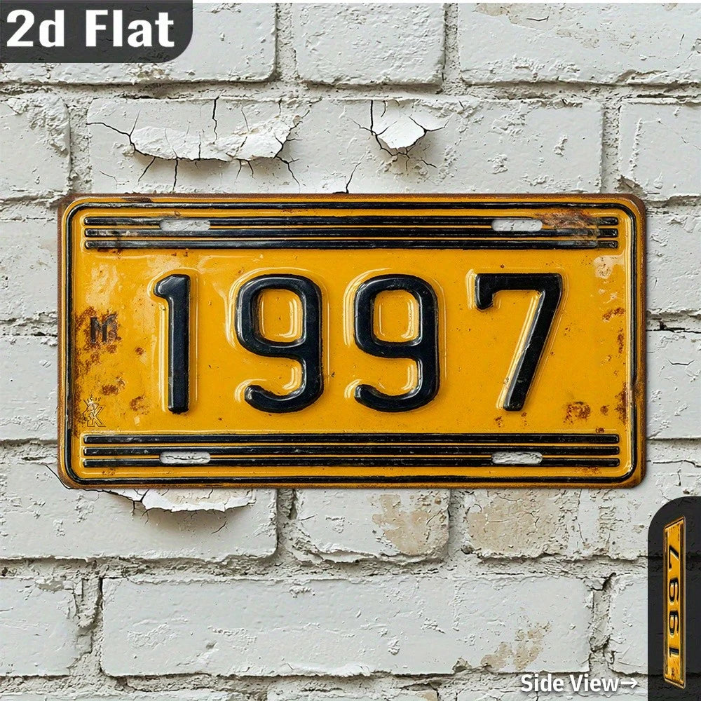 CP[JIT], 2D Flat, 1 Piece, Metal Vintage Aluminum Sign, Outdoor Wall Decoration (11.9inch X 6inch), 1997, Vintage Wall Art Year Sign, Suitable For Home Decoration In Garage, Front Yard, Entrance, Porc