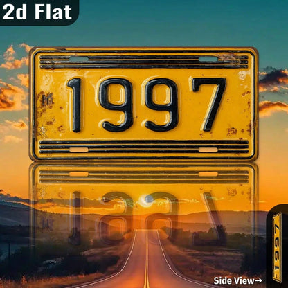 CP[JIT], 2D Flat, 1 Piece, Metal Vintage Aluminum Sign, Outdoor Wall Decoration (11.9inch X 6inch), 1997, Vintage Wall Art Year Sign, Suitable For Home Decoration In Garage, Front Yard, Entrance, Porc