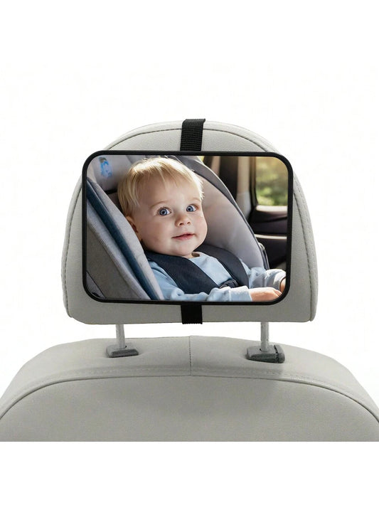 Crash Tested And Certified Shatterproof Baby Car Mirror For Rear Facing Infant With Wide Crystal Clear View