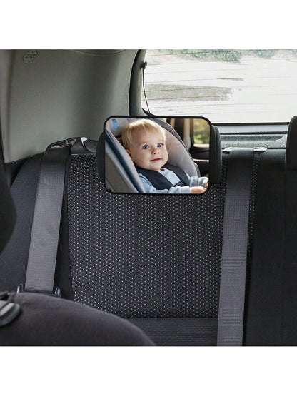 Crash Tested And Certified Shatterproof Baby Car Mirror For Rear Facing Infant With Wide Crystal Clear View