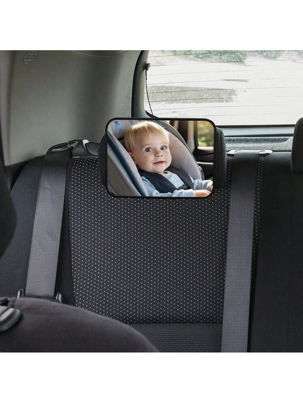 Crash Tested And Certified Shatterproof Baby Car Mirror For Rear Facing Infant With Wide Crystal Clear View
