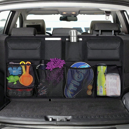 Create A Clean Interior Environment! 8 Black Storage Bags, Suitable For Many Car Models, Perfectly Combined With The Seat Back And Trunk, Saving Space!