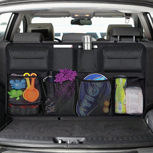 Create A Clean Interior Environment! 8 Black Storage Bags, Suitable For Many Car Models, Perfectly Combined With The Seat Back And Trunk, Saving Space!