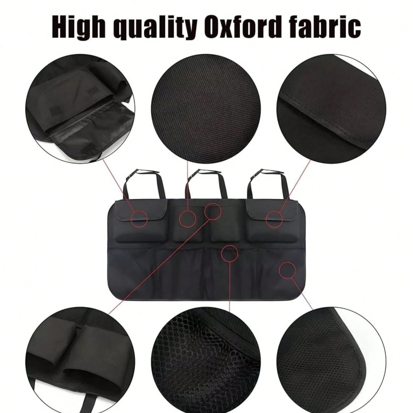 Create A Clean Interior Environment! 8 Black Storage Bags, Suitable For Many Car Models, Perfectly Combined With The Seat Back And Trunk, Saving Space!