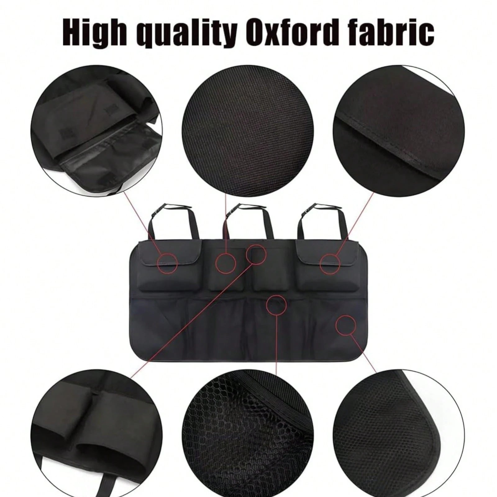 Create A Clean Interior Environment! 8 Black Storage Bags, Suitable For Many Car Models, Perfectly Combined With The Seat Back And Trunk, Saving Space!