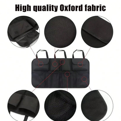Create A Clean Interior Environment! 8 Black Storage Bags, Suitable For Many Car Models, Perfectly Combined With The Seat Back And Trunk, Saving Space!