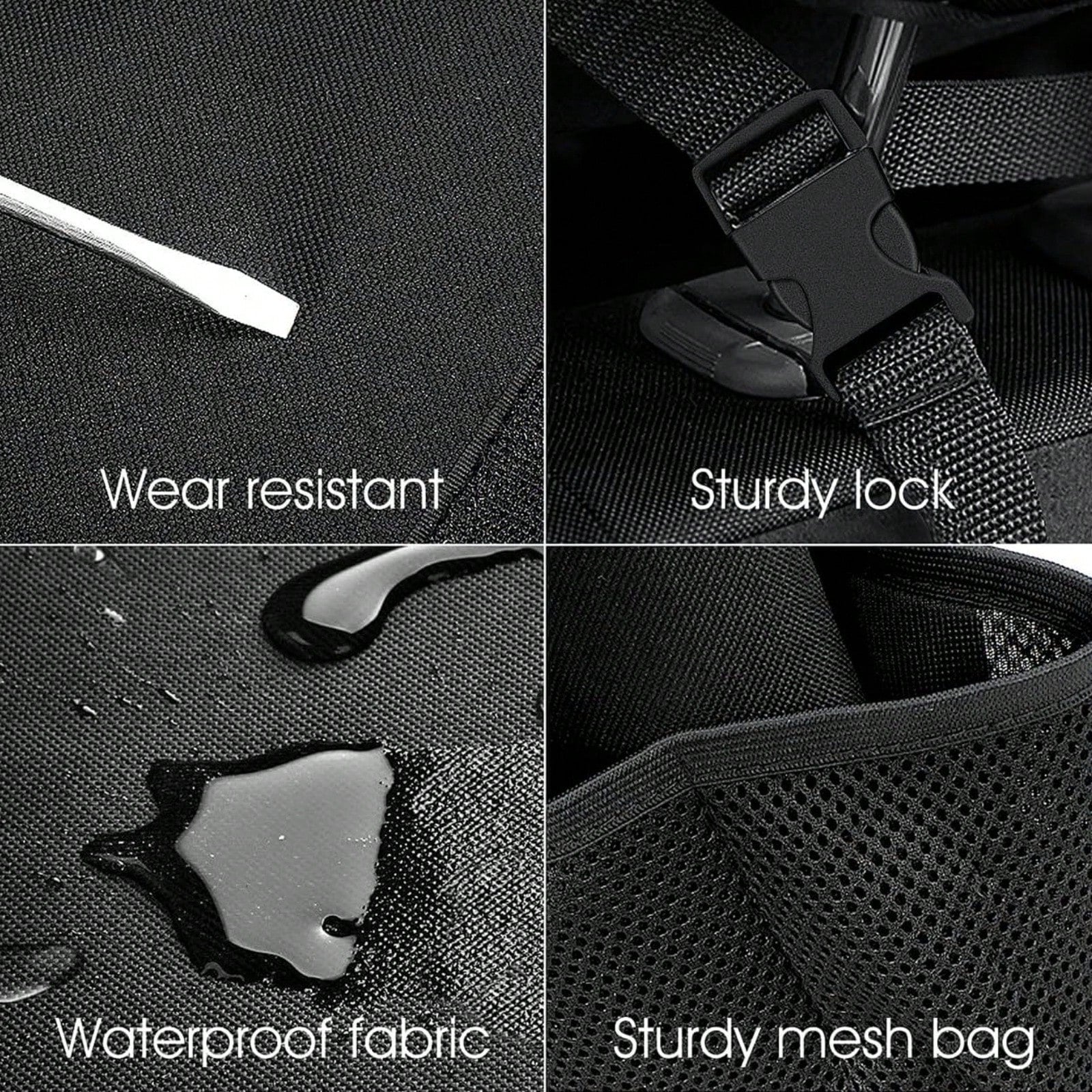 Create A Clean Interior Environment! 8 Black Storage Bags, Suitable For Many Car Models, Perfectly Combined With The Seat Back And Trunk, Saving Space!