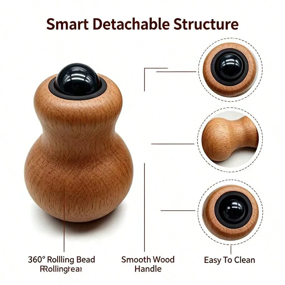 Creative Gourd Roller Facial Massager Mini Handheld Home Body Massage Tool