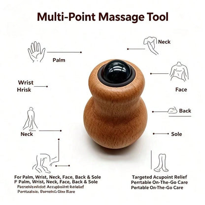 Creative Gourd Roller Facial Massager Mini Handheld Home Body Massage Tool